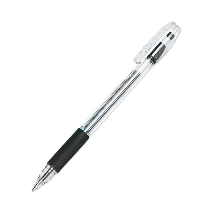 PILOT CORP. OF AMERICA EasyTouch Ballpoint Pen, Stick, Medium 1 mm, Black Ink, Clear/Black Barrel, Dozen (PIL32010) thumbnail 4