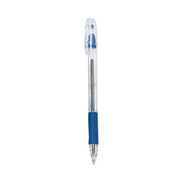 PILOT CORP. OF AMERICA EasyTouch Ballpoint Pen, Stick, Medium 1 mm, Blue Ink, Clear/Blue Barrel, Dozen (PIL32011)
