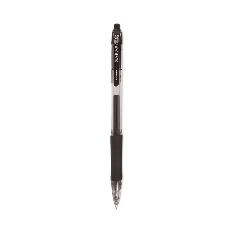 ZEBRA PEN CORP. Sarasa Dry Gel X20 Gel Pen Value Pack, Retractable, Medium 0.7 mm, Black Ink, Clear/Black Barrel, 24/Box (ZEB14680) thumbnail 3