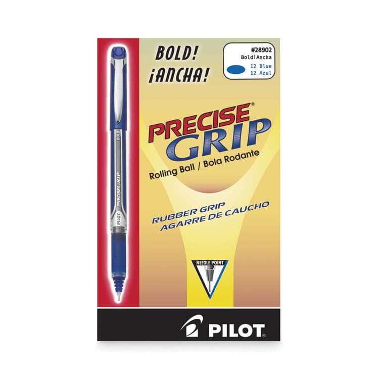 PILOT CORP. OF AMERICA Precise Grip Rollerball Pen, Stick, Bold 1 mm, Blue Ink, Blue Barrel (PIL28902) thumbnail 2