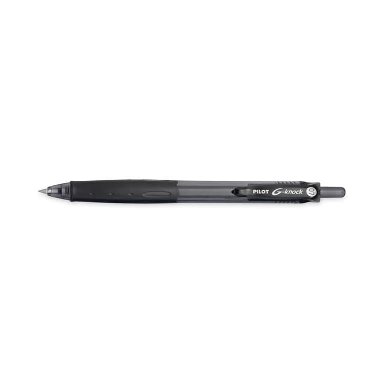 PILOT CORP. OF AMERICA G-Knock BeGreen Gel Pen, Retractable, Fine 0.7 mm, Black Ink, Smoke/Black Barrel, Dozen (PIL31506) thumbnail 3
