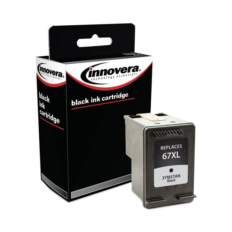 INNOVERA Remanufactured Black Ink, Replacement for 67XL (3YM57AN), 240 Page-Yield (IVR3YM57AN)