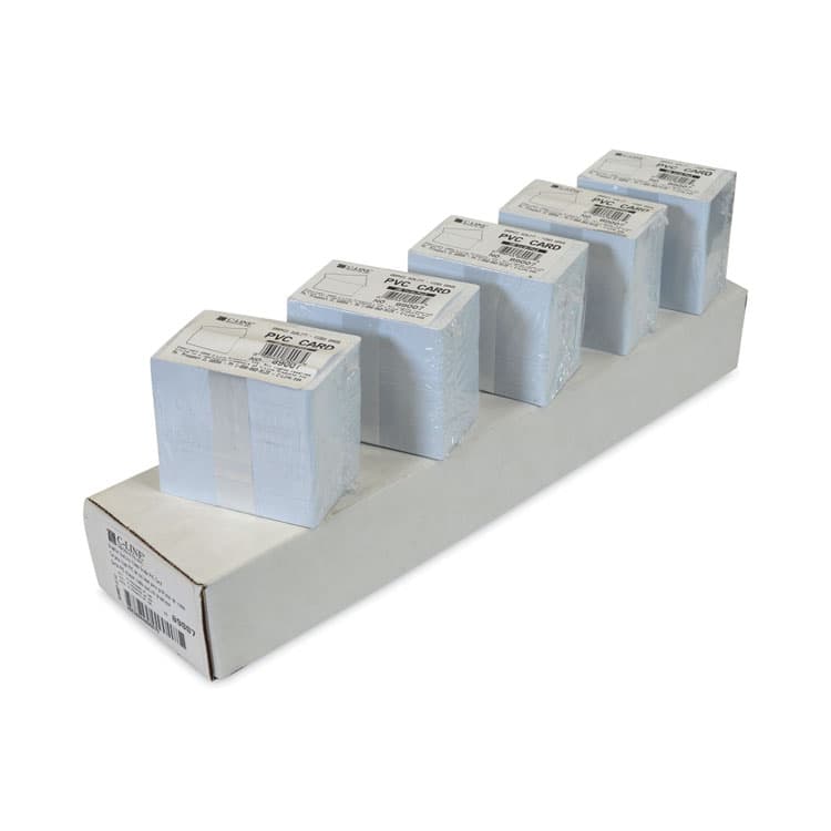 C-LINE PRODUCTS, PVC ID Badge Card, 3.38 x 2.13, White, 100/Pack (CLI89007) thumbnail 4