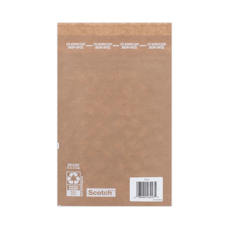 3M/COMMERCIAL TAPE DIV. Curbside Recyclable Padded Mailer, #0, Bubble Cushion, Self-Adhesive Closure, 7 x 11.25, Natural Kraft, 100/Carton (MMMCR01) thumbnail 4