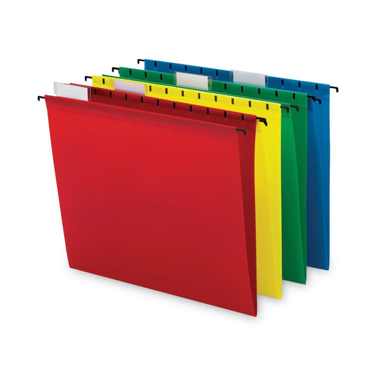 SMEAD MANUFACTURING CO. Poly Hanging Folders, Letter Size, 1/5-Cut Tabs, Assorted Colors, 12/Pack (SMD64026) thumbnail 4