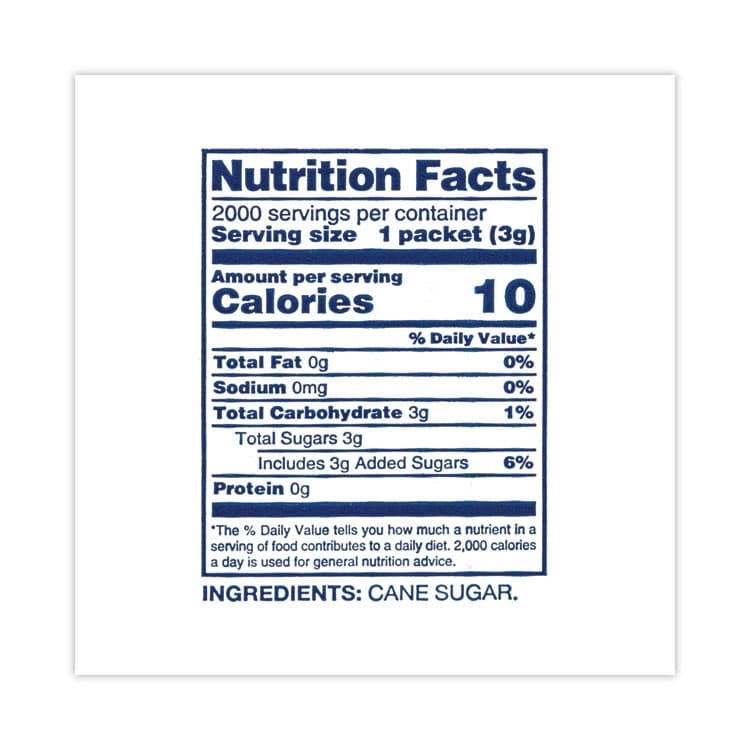 DOMINO Sugar, 0.1 oz Packet, 2,000/Carton (GRR22000501) thumbnail 4