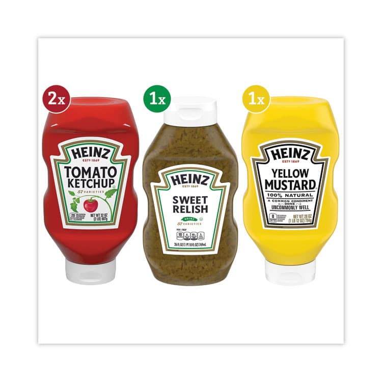 KRAFT FOODS, Ketchup, Mustard and Relish Picnic Pack, 2 Ketchup, Mustard, Relish, 4 Bottles/Carton (GRR22000444) thumbnail 3