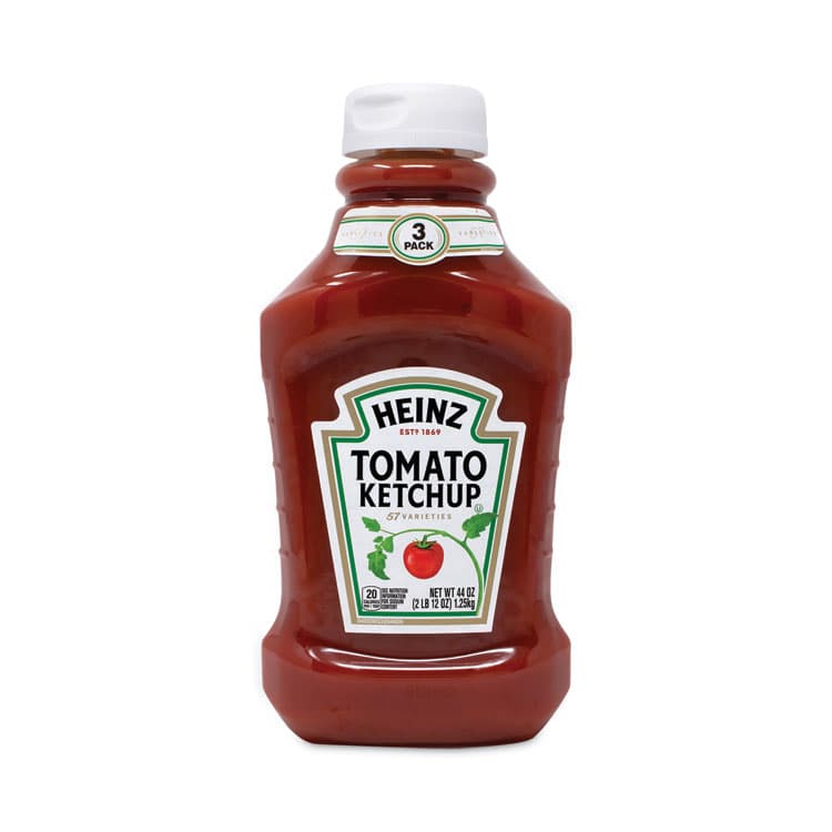 KRAFT FOODS, Tomato Ketchup Squeeze Bottle, 44 oz Bottle, 3/Pack (GRR22000499) thumbnail 2