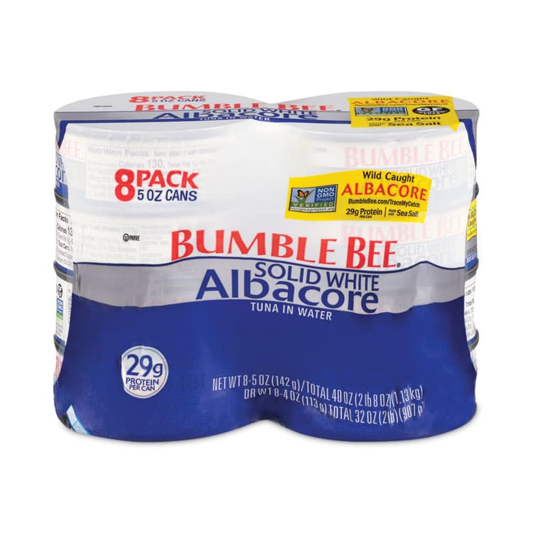 BUMBLE BEE FOODS, LLC Solid White Albacore Tuna in Water, 5 oz Can, 8/Pack (GRR22000701)