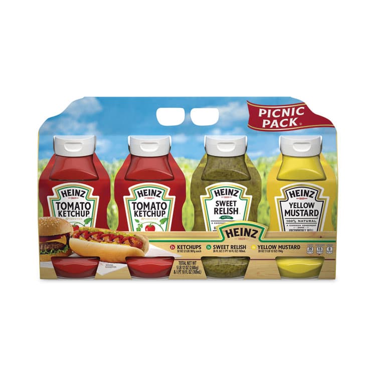 KRAFT FOODS, Ketchup, Mustard and Relish Picnic Pack, 2 Ketchup, Mustard, Relish, 4 Bottles/Carton (GRR22000444) thumbnail 4