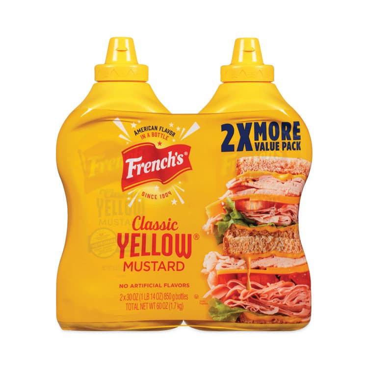 MCCORMICK & CO Classic Yellow Mustard, 30 oz Bottle, 2/Pack (GRR22000465) thumbnail 2