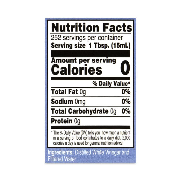 WOEBER MUSTARD COMPANY White Distilled Vinegar, 1 gal Bottle, 6/Carton (GRR22001029) thumbnail 3