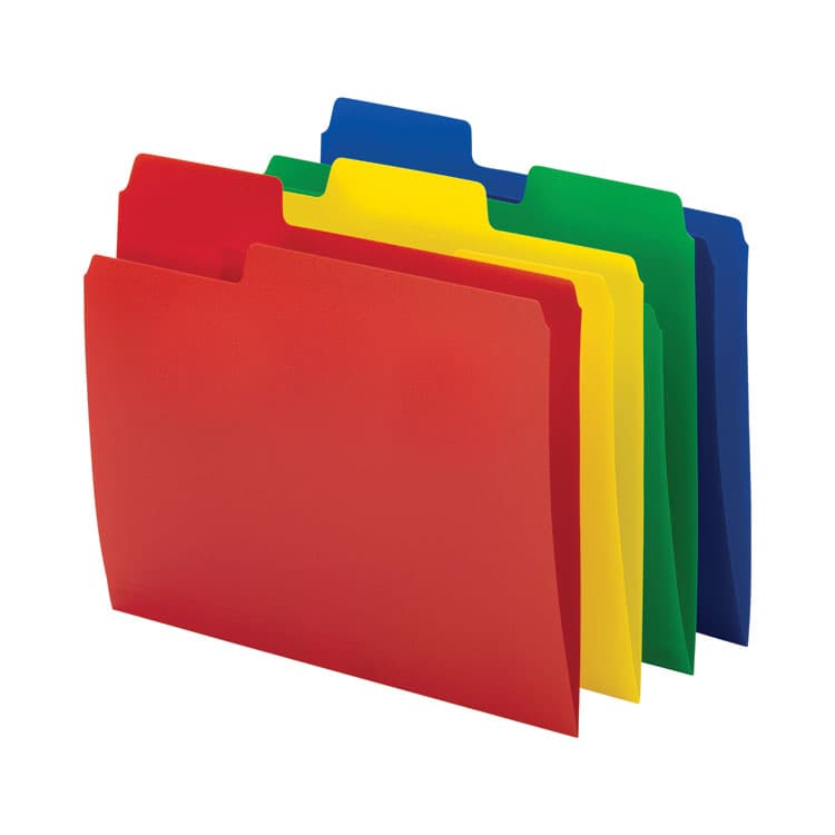 SMEAD MANUFACTURING CO. SuperTab Top Tab File Folders, 1/3-Cut Tabs: Assorted, Letter Size, 0.75" Expansion, Polypropylene, 12/Pack (SMD10516) thumbnail 4