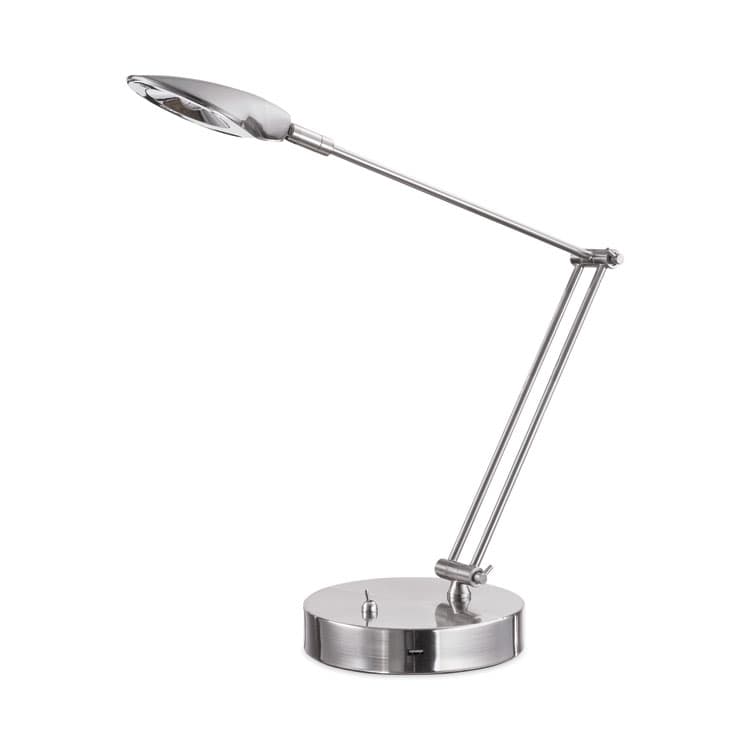 ALERA Adjustable LED Task Lamp with USB Port, 11w x 6.25d x 26h, Brushed Nickel (ALELED900S) thumbnail 4