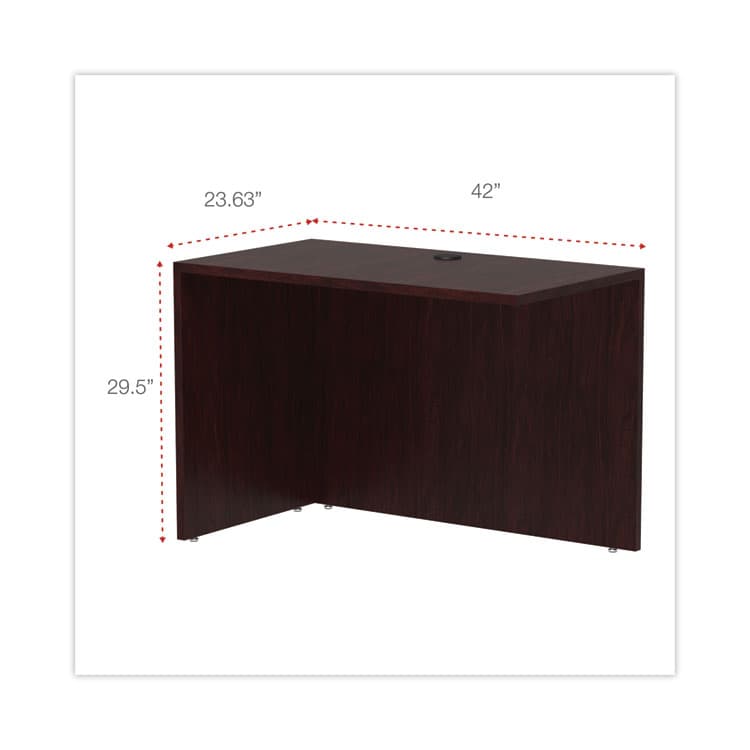 ALERA Alera Valencia Series Reversible Return/Bridge Shell, 42w x 23.63d x 29.5h. Mahogany (ALEVA354224MY) thumbnail 2