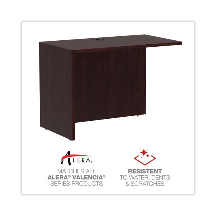 ALERA Alera Valencia Series Reversible Return/Bridge Shell, 42w x 23.63d x 29.5h. Mahogany (ALEVA354224MY) thumbnail 4