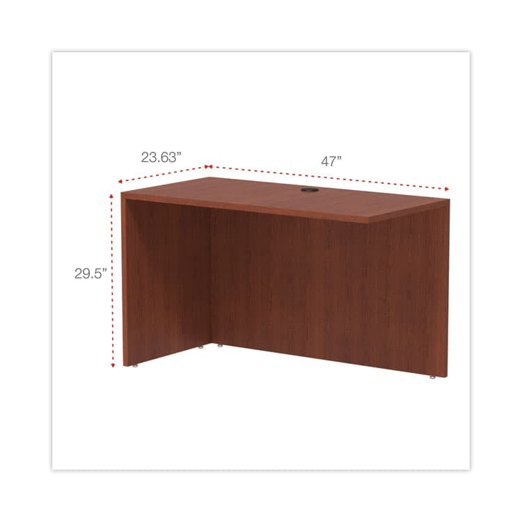 ALERA Alera Valencia Series Reversible Return/Bridge Shell, 47.25w x 23.63d x 29.5h, Medium Cherry (ALEVA354824MC) thumbnail 2