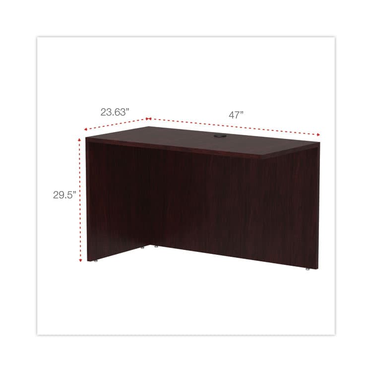 ALERA Alera Valencia Series Reversible Return/Bridge Shell, 47.25w x 23.63d x 29.5h, Mahogany (ALEVA354824MY) thumbnail 2