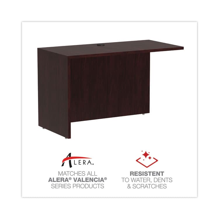 ALERA Alera Valencia Series Reversible Return/Bridge Shell, 47.25w x 23.63d x 29.5h, Mahogany (ALEVA354824MY) thumbnail 4