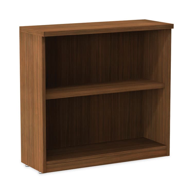 ALERA Alera Valencia Series Bookcase,Two-Shelf, 31.75w x 14d x 29.5h, Modern Walnut (ALEVA633032WA)