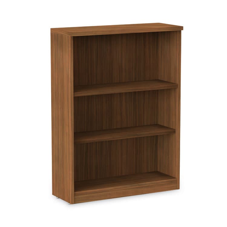 ALERA Alera Valencia Series Bookcase, Three-Shelf, 31.75w x 14d x 39.38h, Modern Walnut (ALEVA634432WA)