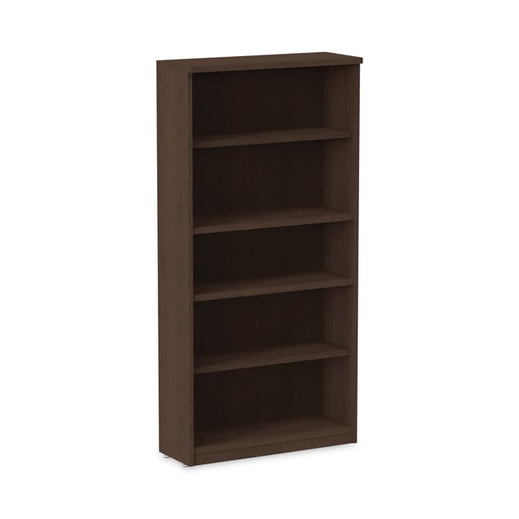 ALERA Alera Valencia Series Bookcase, Five-Shelf, 31.75w x 14d x 64.75h, Espresso (ALEVA636632ES)