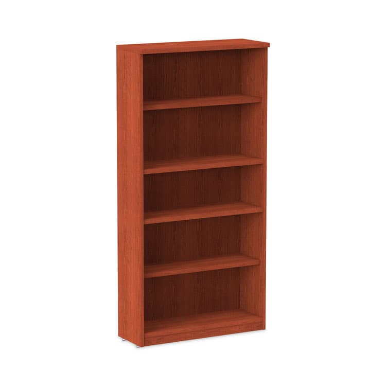 ALERA Alera Valencia Series Bookcase, Five-Shelf, 31.75w x 14d x 64.75h, Medium Cherry (ALEVA636632MC)