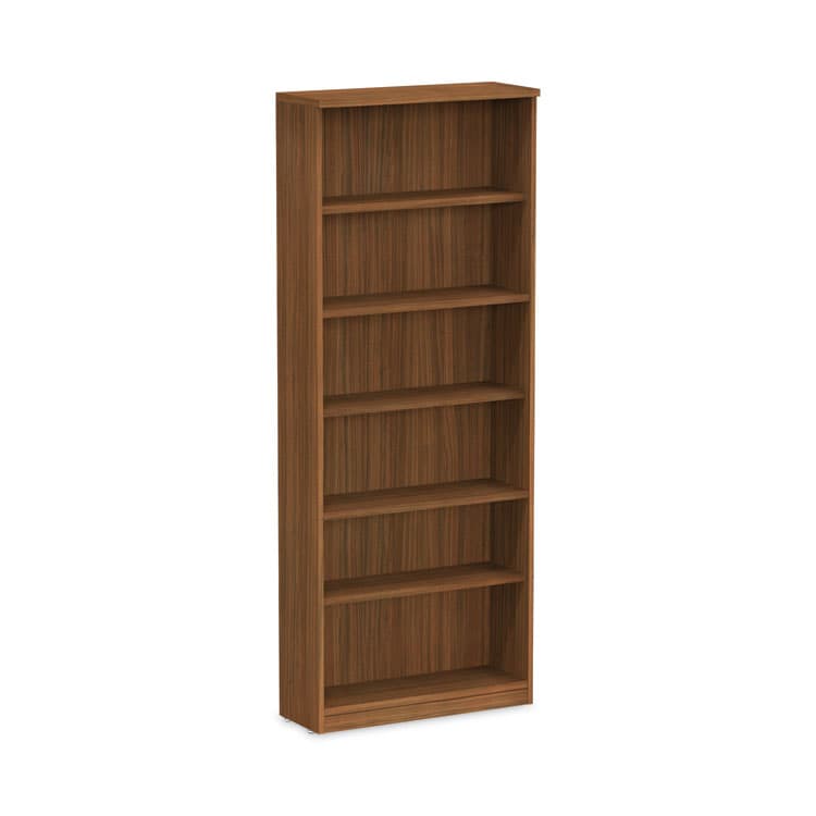 ALERA Alera Valencia Series Bookcase, Six-Shelf, 31.75w x 14d x 80.25h, Modern Walnut (ALEVA638232WA)