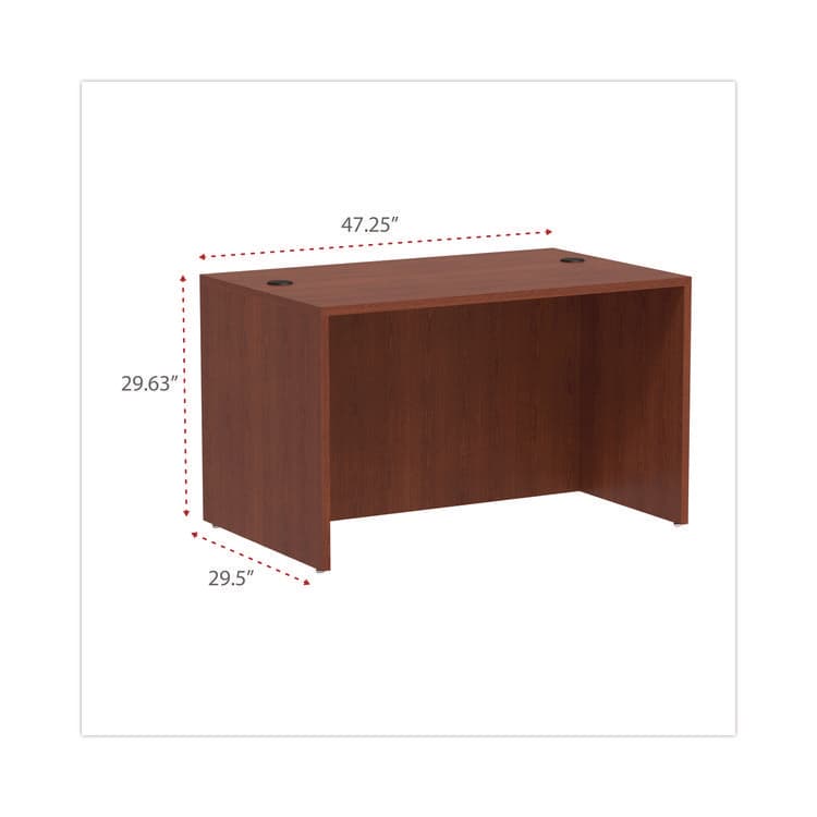 ALERA Alera Valencia Series Straight Front Desk Shell, 47.25" x 29.5" x 29.63", Medium Cherry (ALEVA214830MC) thumbnail 2