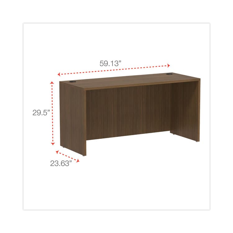 ALERA Alera Valencia Series Credenza Shell, 59.13w x 23.63d x 29.5h, Modern Walnut (ALEVA256024WA) thumbnail 2
