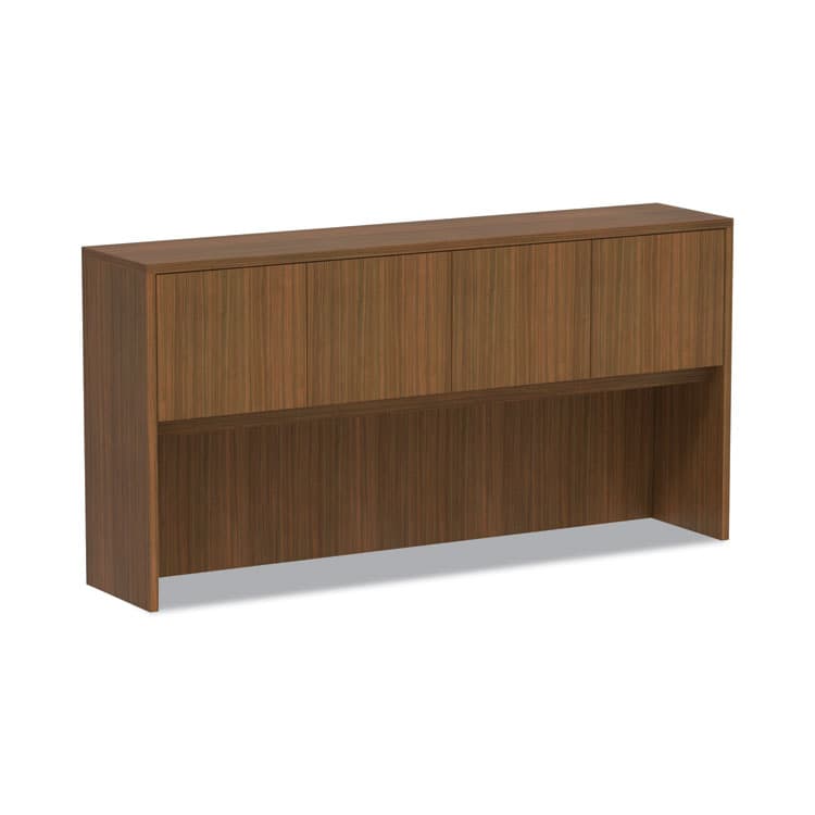 ALERA Alera Valencia Series Hutch with Doors, 4 Compartments, 70.63w x 15d x 35.38h, Modern Walnut (ALEVA287215WA)