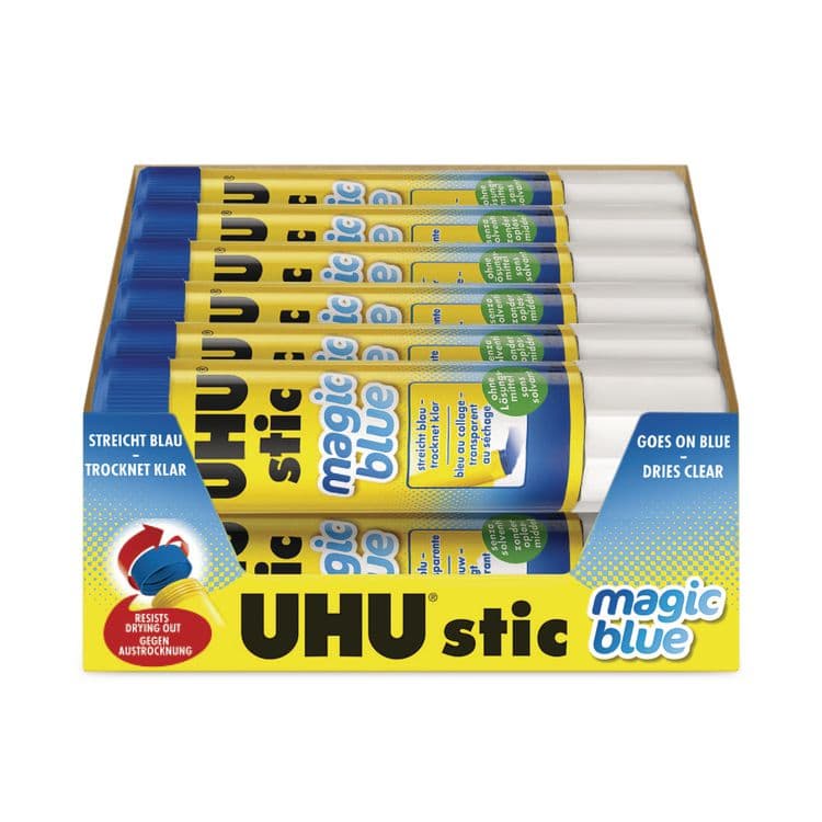 SAUNDERS MFG. CO., . Stic Permanent Glue Stick, 1.41 oz, Applies Blue, Dries Clear (STD99653)