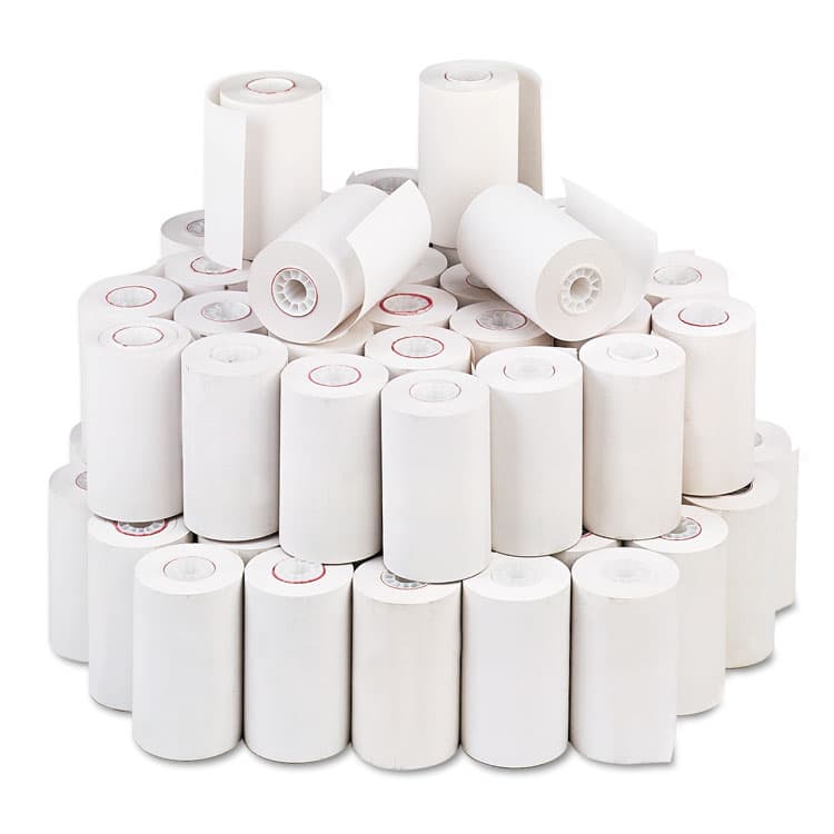ICONEX Direct Thermal Printing Thermal Paper Rolls, 3.13" x 90 ft, White, 72/Carton (ICX90781275) thumbnail 2
