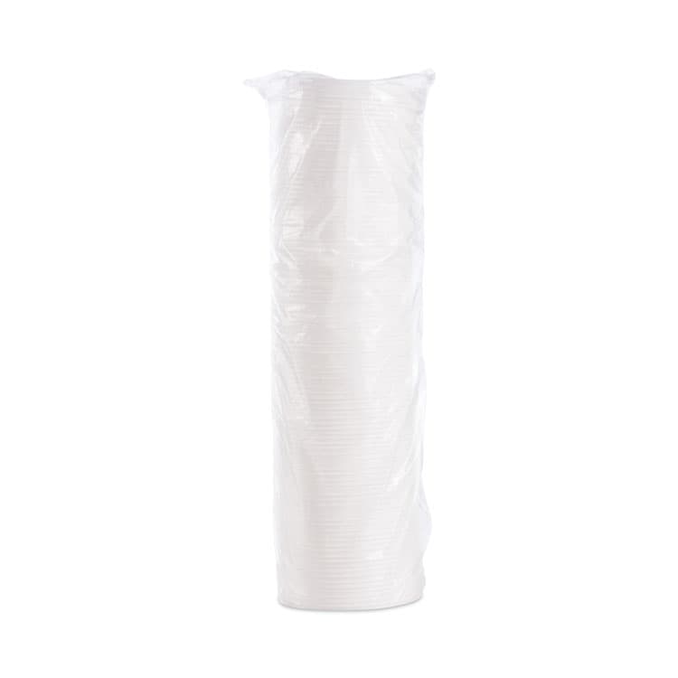 DART Plastic Lids, Vented, Fits 8 oz to 10 oz Hot/Cold Foam Cups, White, 100/Pack, 10 Packs/Carton (DCC8JL) thumbnail 3