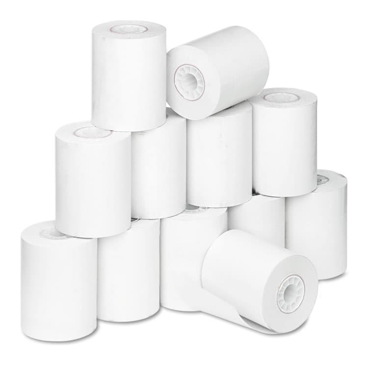ICONEX Direct Thermal Printing Thermal Paper Rolls, 2.25" x 80 ft, White, 12/Pack (ICX90783046) thumbnail 2