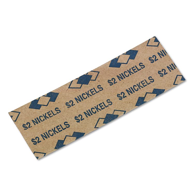 ICONEX Tubular Coin Wrappers, Nickels, Blue/Kraft, 1,000/Pack (ICX94190052) thumbnail 2