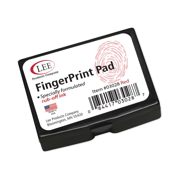 LEE PRODUCTS COMPANY Inkless Fingerprint Pad, 2.25" x 1.75", Red (LEE03028) thumbnail 4
