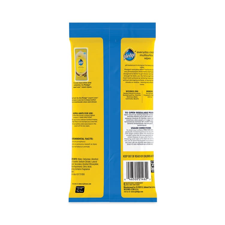 SC JOHNSON Multi-Surface Cleaner Wet Wipes, Cloth, 7 x 10, Fresh Citrus, White, 25 Wipes (SJN336274EA) thumbnail 4