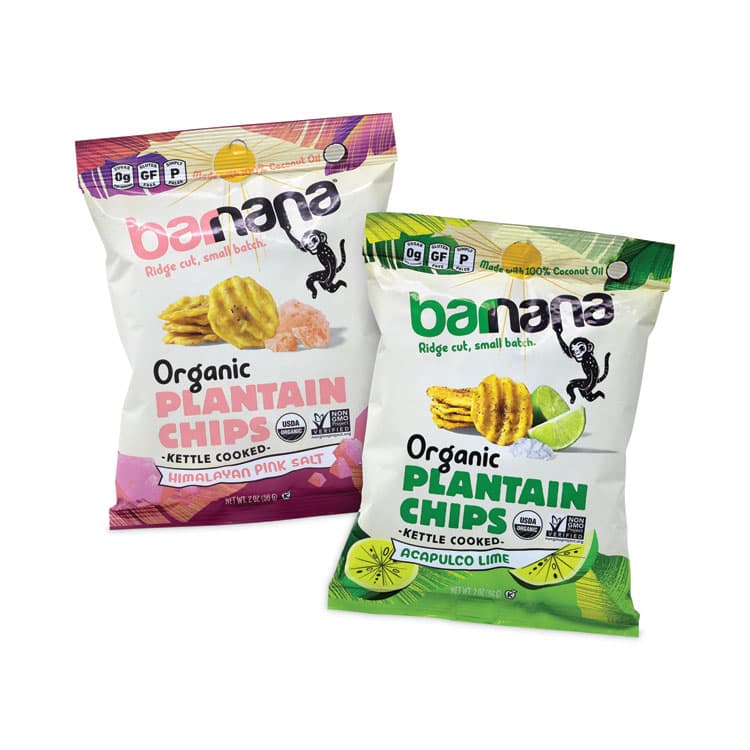 BARNANA Plantain Chip Variety Pack, 2 oz Bag, 12/Pack (GRR60000227)
