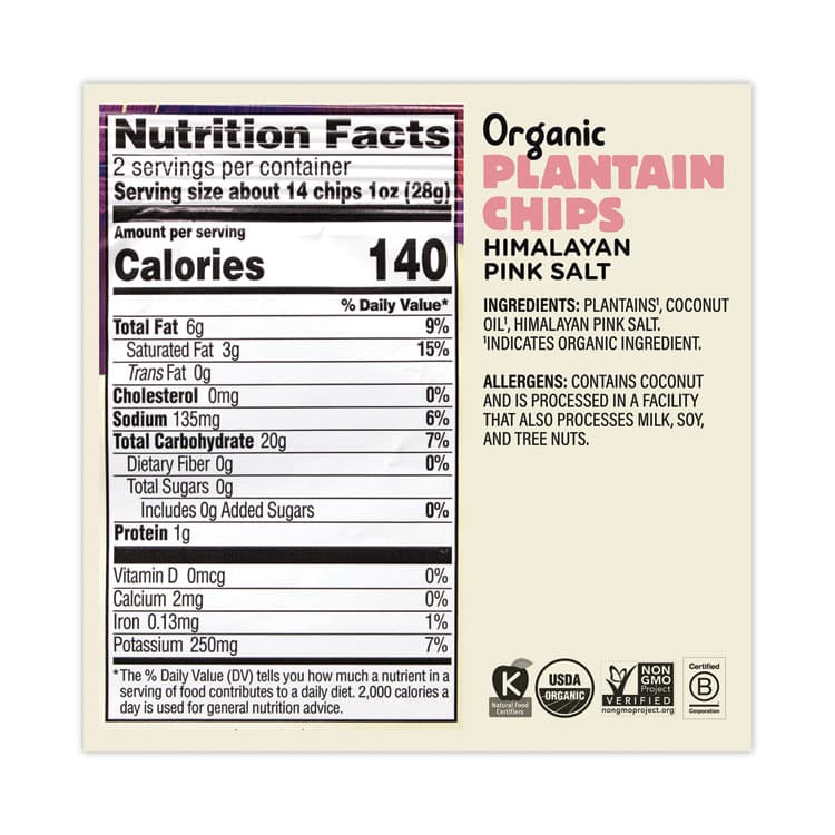 BARNANA Plantain Chip Variety Pack, 2 oz Bag, 12/Pack (GRR60000227) thumbnail 4