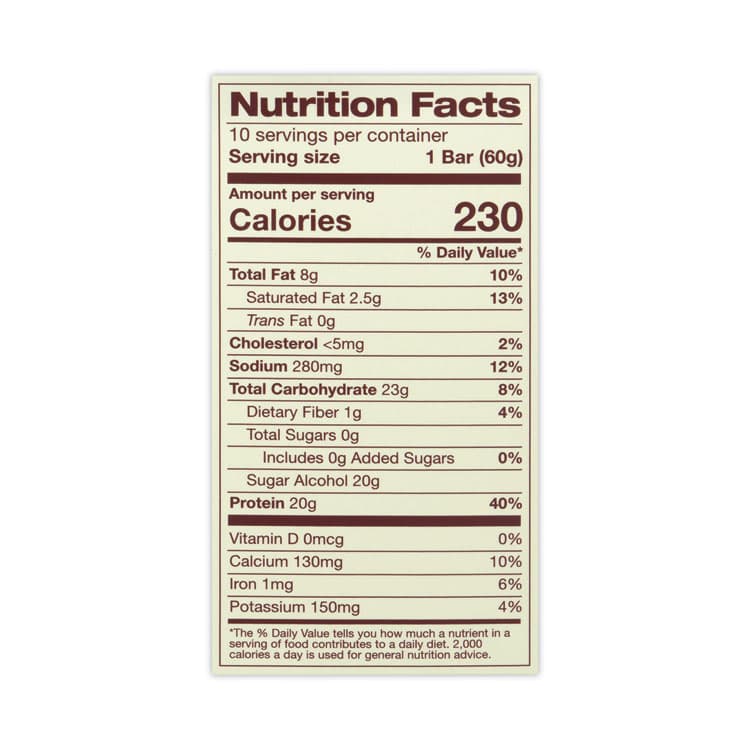 THINK! High Protein Bars, Creamy Peanut Butter, 2.1 oz Bar, 10 Bars/Carton (GRR30700113) thumbnail 4