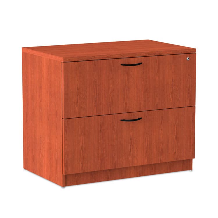 ALERA Alera Valencia Series Lateral File, 2 Legal/Letter-Size File Drawers, Medium Cherry, 34" x 22.75" x 29.5" (ALEVA513622MC) thumbnail 2