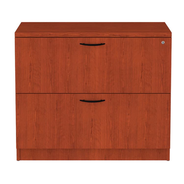 ALERA Alera Valencia Series Lateral File, 2 Legal/Letter-Size File Drawers, Medium Cherry, 34" x 22.75" x 29.5" (ALEVA513622MC)