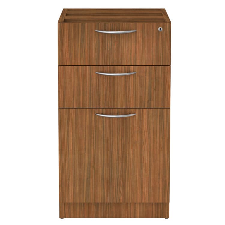 ALERA Alera Valencia Series Full Pedestal File, Left/Right, 3-Drawer: Box/Box/File, Legal/Letter, Modern Walnut,15.63 x 20.5 x 28.5 (ALEVA532822WA)