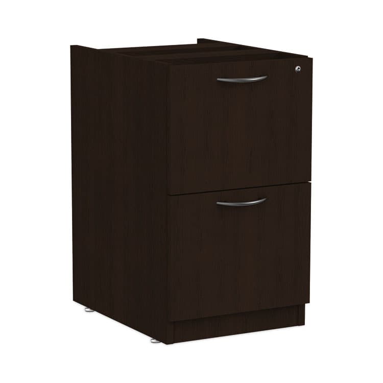 ALERA Alera Valencia Series Full Pedestal File, Left or Right, 2 Legal/Letter-Size File Drawers, Espresso, 15.63" x 20.5" x 28.5" (ALEVA542822ES) thumbnail 2
