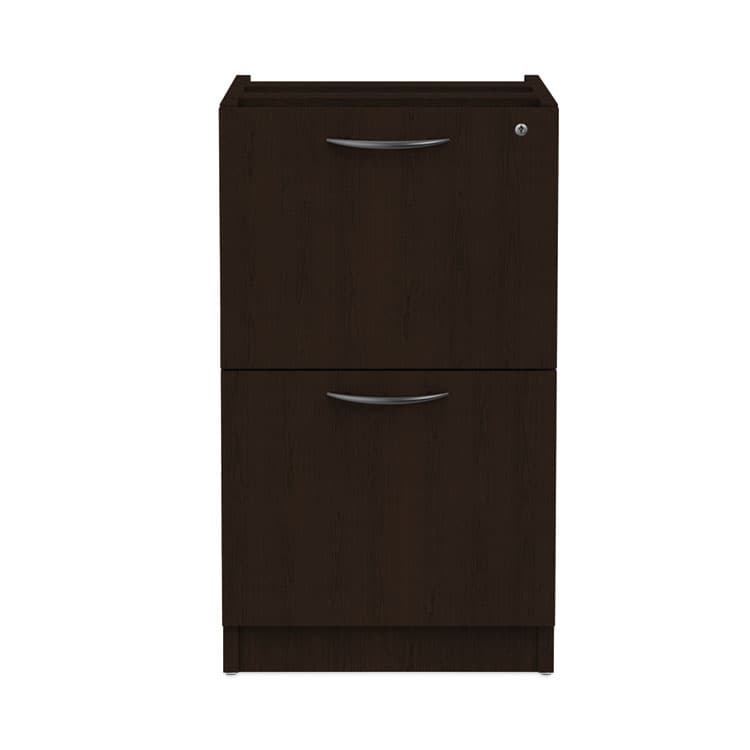 ALERA Alera Valencia Series Full Pedestal File, Left or Right, 2 Legal/Letter-Size File Drawers, Espresso, 15.63" x 20.5" x 28.5" (ALEVA542822ES)