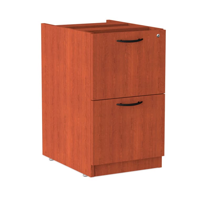 ALERA Alera Valencia Series Full Pedestal File, Left/Right, 2 Legal/Letter-Size File Drawers, Medium Cherry, 15.63" x 20.5" x 28.5" (ALEVA542822MC) thumbnail 2