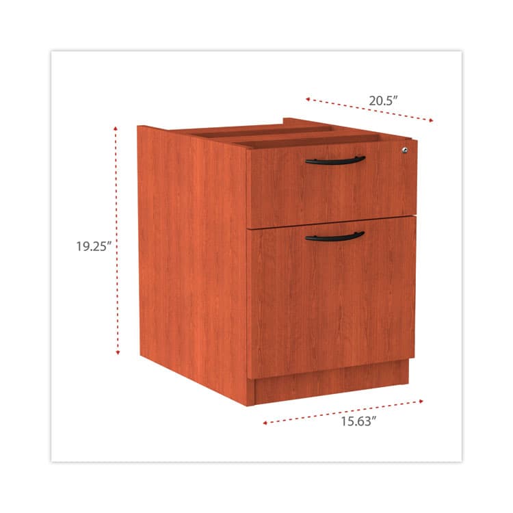 ALERA Alera Valencia Series Hanging Pedestal File, Left/Right, 2-Drawer Box/File, Legal/Letter, Medium Cherry, 15.63 x 20.5 x 19.25 (ALEVA552222MC) thumbnail 4