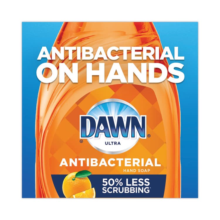 PROCTER & GAMBLE Ultra Antibacterial Dishwashing Liquid, Orange Scent, 38 oz Bottle, 8/Carton (PGC01659) thumbnail 3