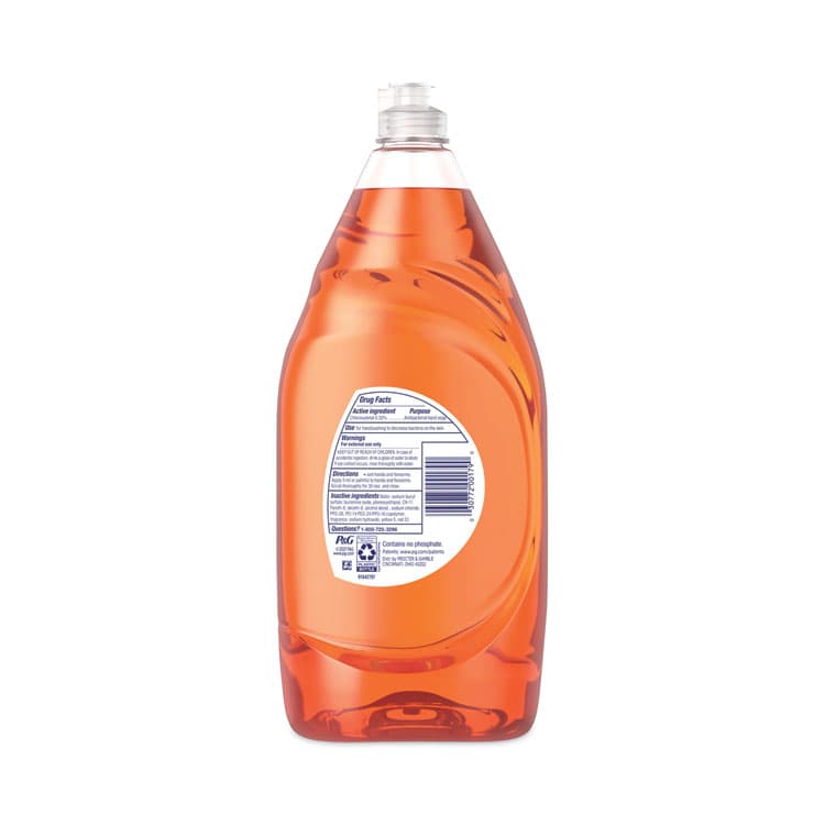 PROCTER & GAMBLE Ultra Antibacterial Dishwashing Liquid, Orange Scent, 38 oz Bottle, 8/Carton (PGC01659) thumbnail 2